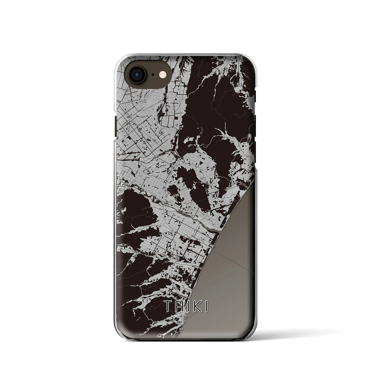 【大樹(北海道)】地図柄iPhoneケース(クリアタイプ)