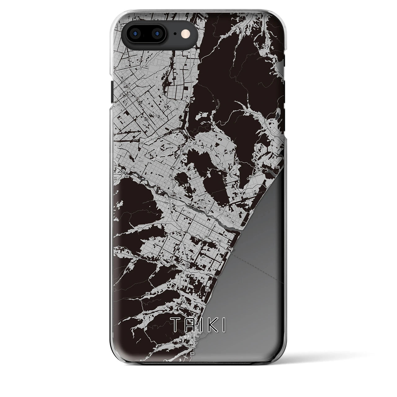 【大樹(北海道)】地図柄iPhoneケース(クリアタイプ)