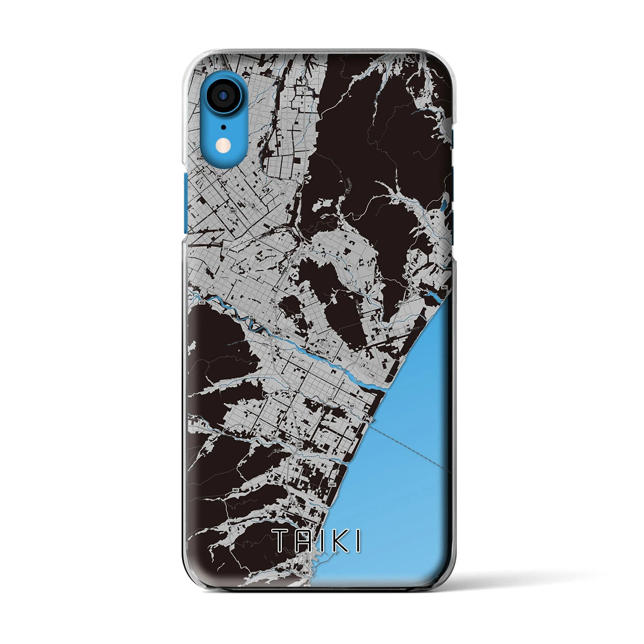 【大樹(北海道)】地図柄iPhoneケース(クリアタイプ)