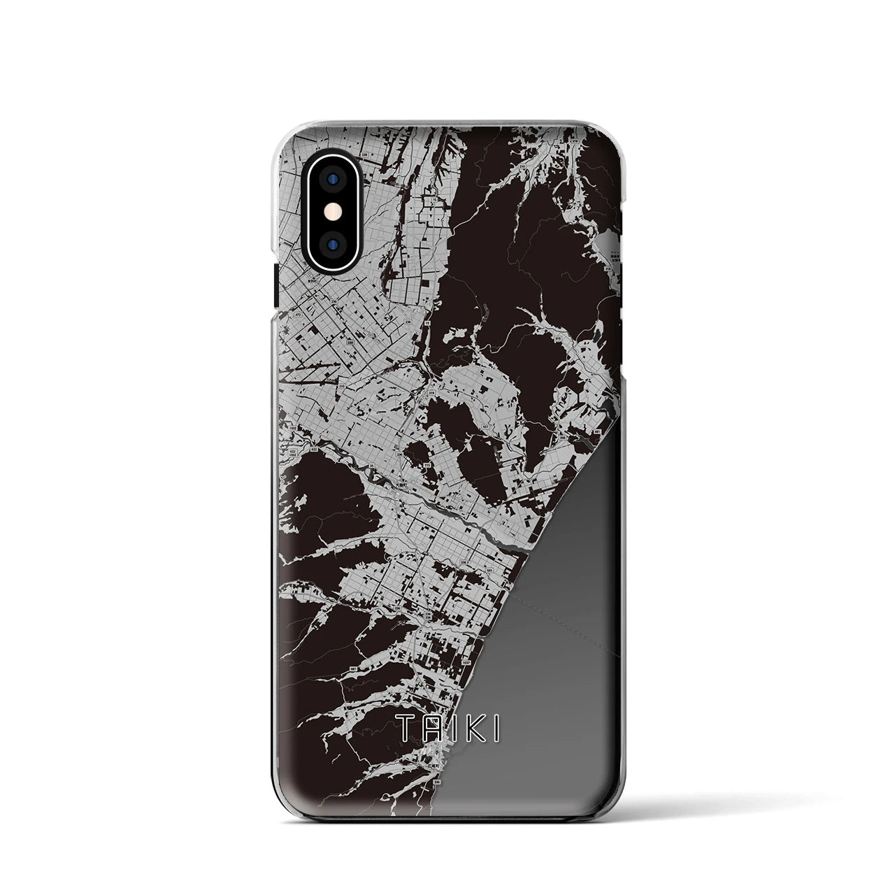 【大樹(北海道)】地図柄iPhoneケース(クリアタイプ)