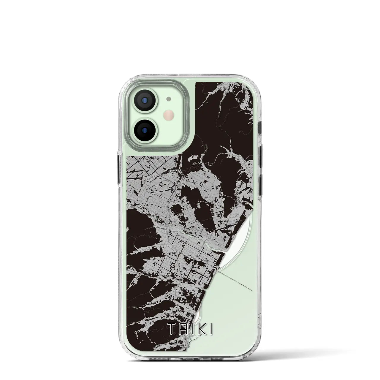 【大樹(北海道)】地図柄iPhoneケース(MagSafeタイプ)