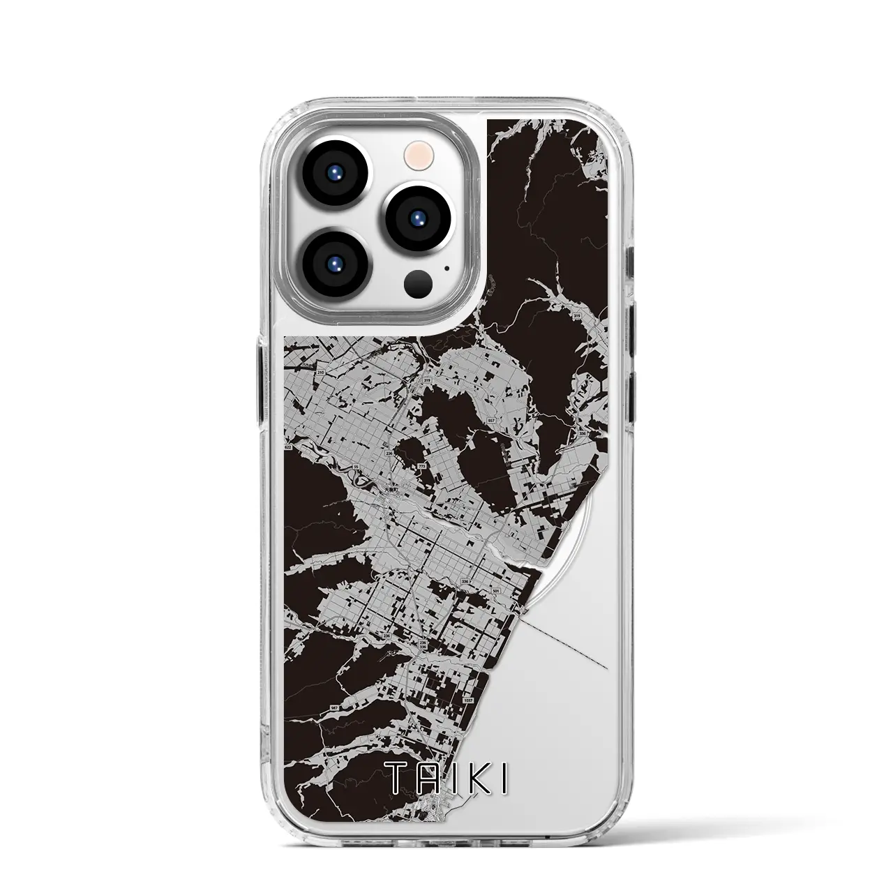 【大樹(北海道)】地図柄iPhoneケース(MagSafeタイプ)