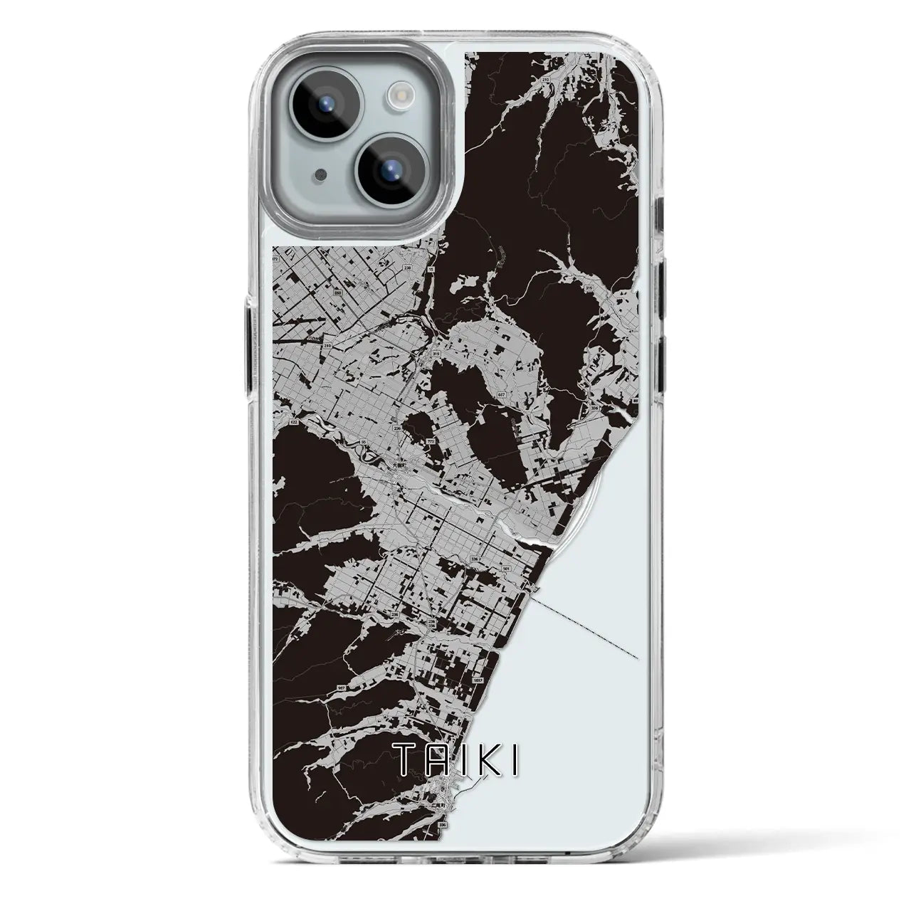 【大樹(北海道)】地図柄iPhoneケース(MagSafeタイプ)