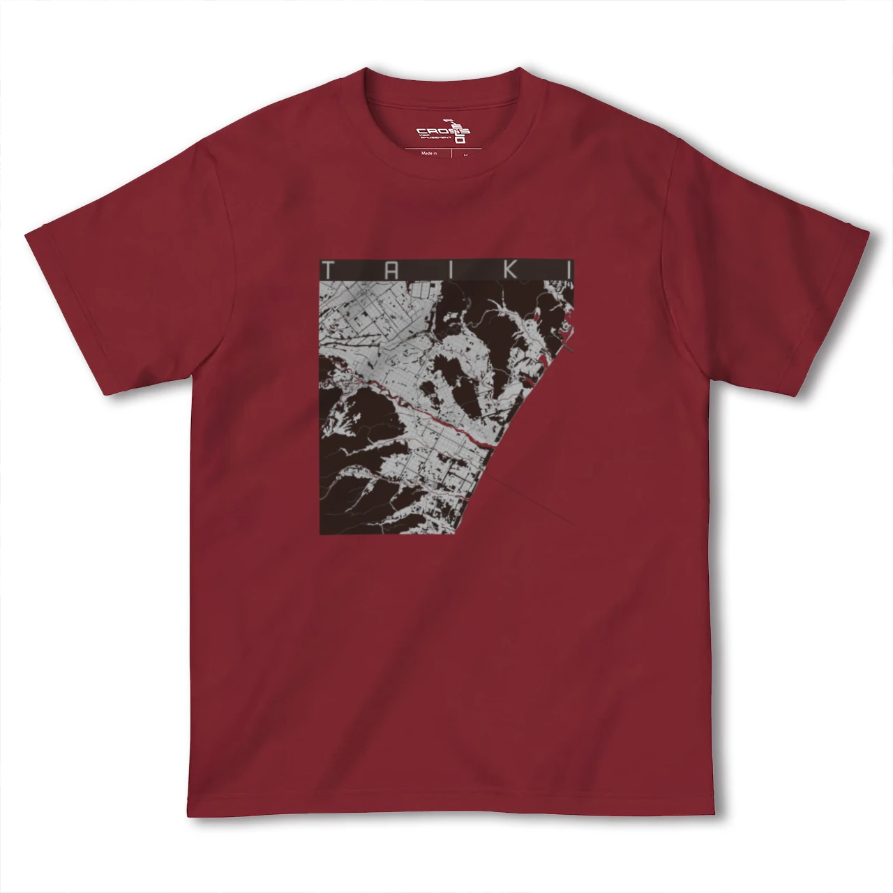 【大樹(北海道)】地図柄ヘビーウェイトTシャツ