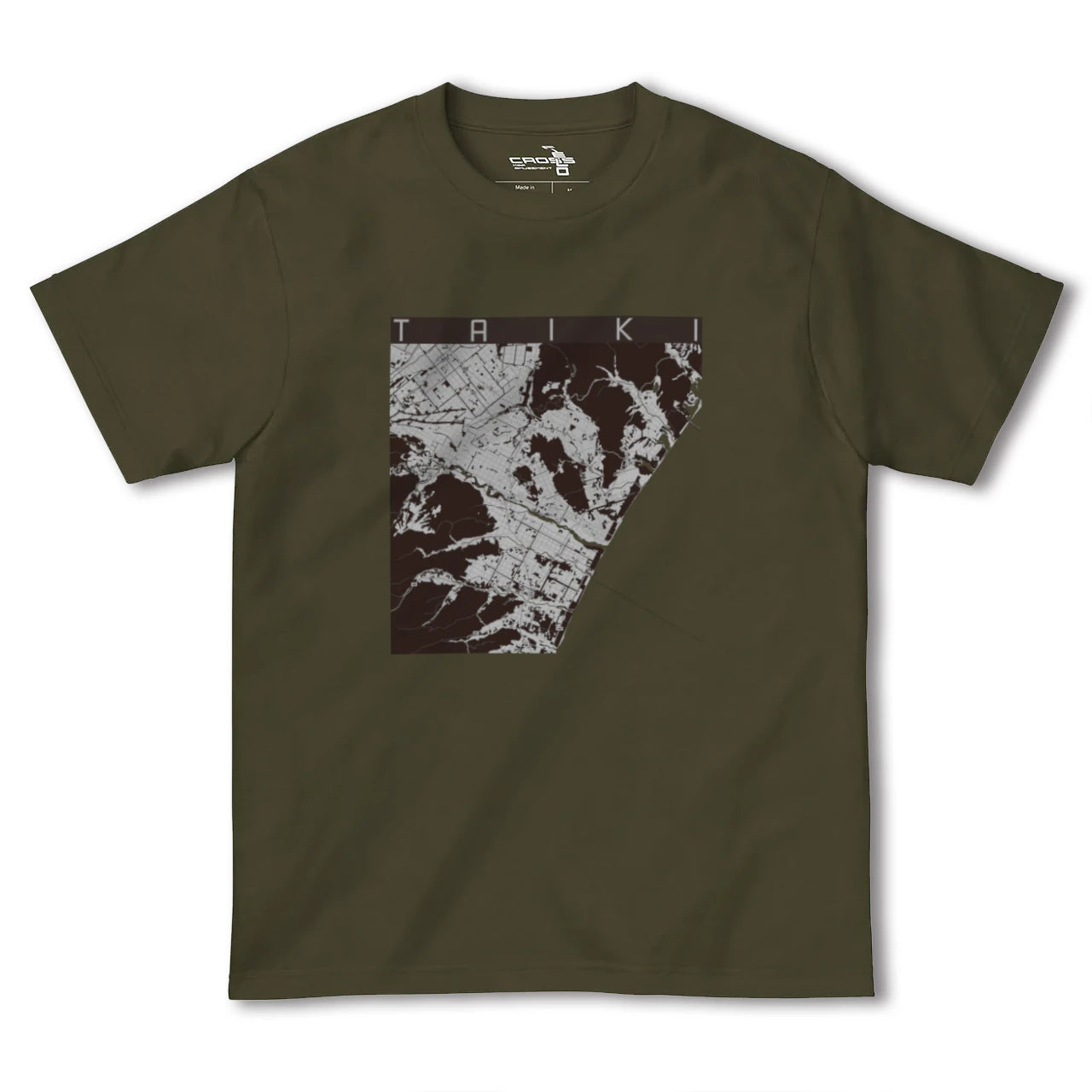 【大樹(北海道)】地図柄ヘビーウェイトTシャツ