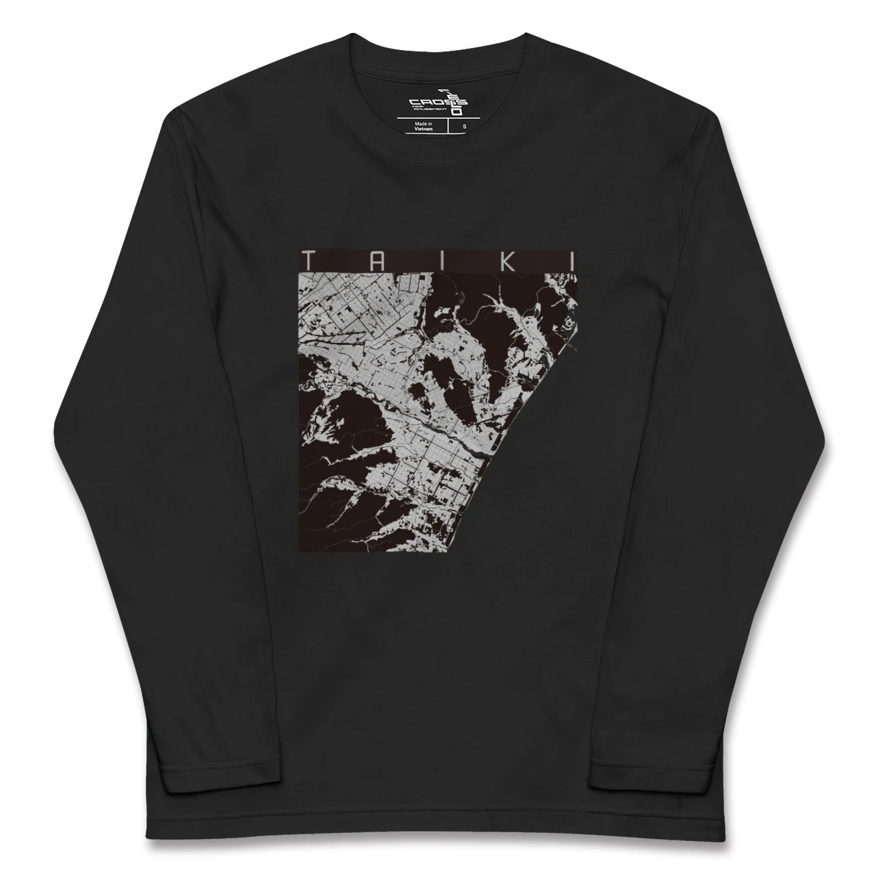 【大樹(北海道)】地図柄ロングスリーブTシャツ