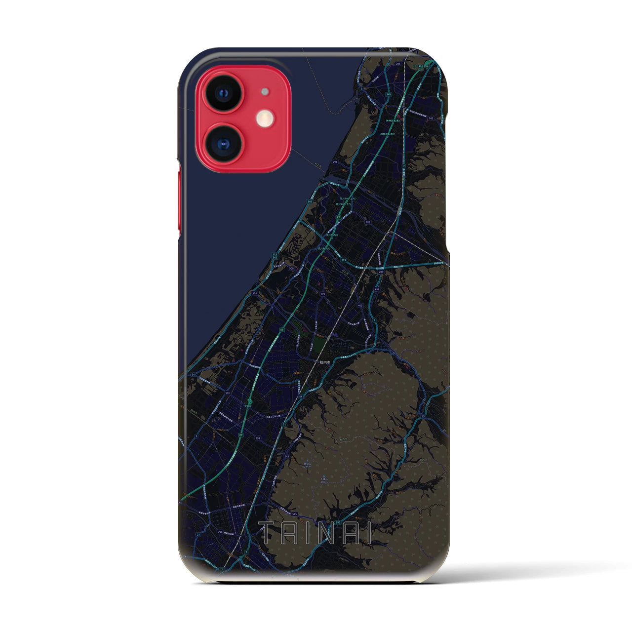 【胎内(新潟県)】地図柄iPhoneケース(バックカバータイプ)