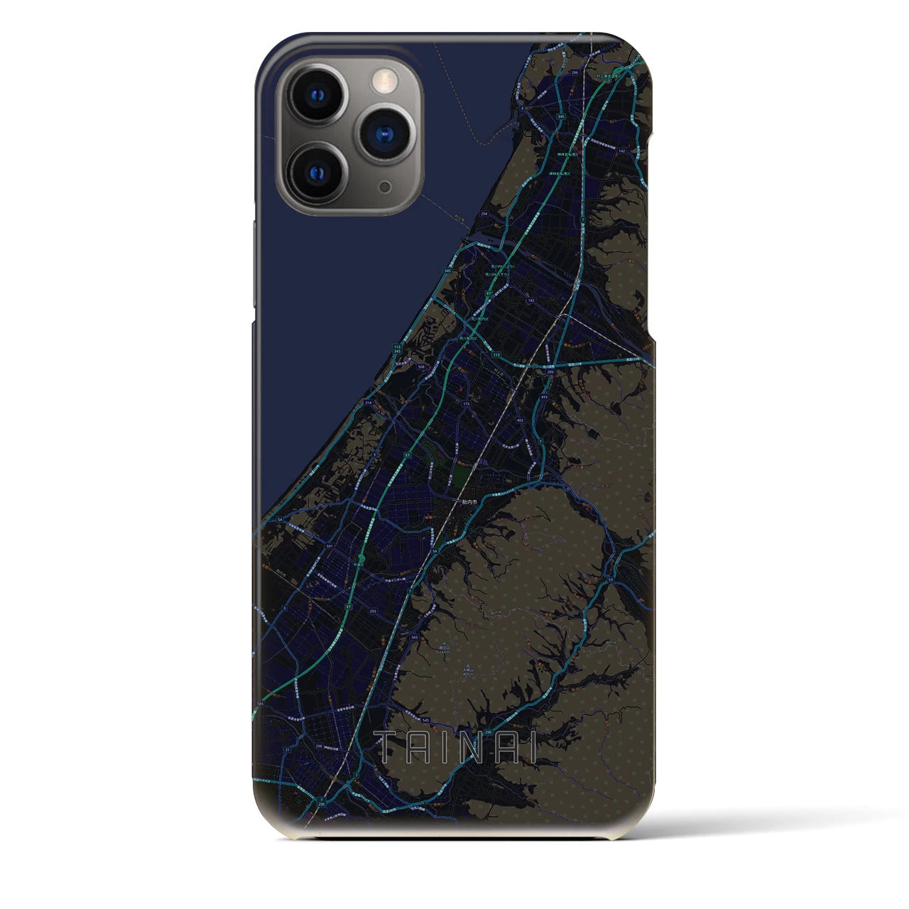 【胎内(新潟県)】地図柄iPhoneケース(バックカバータイプ)