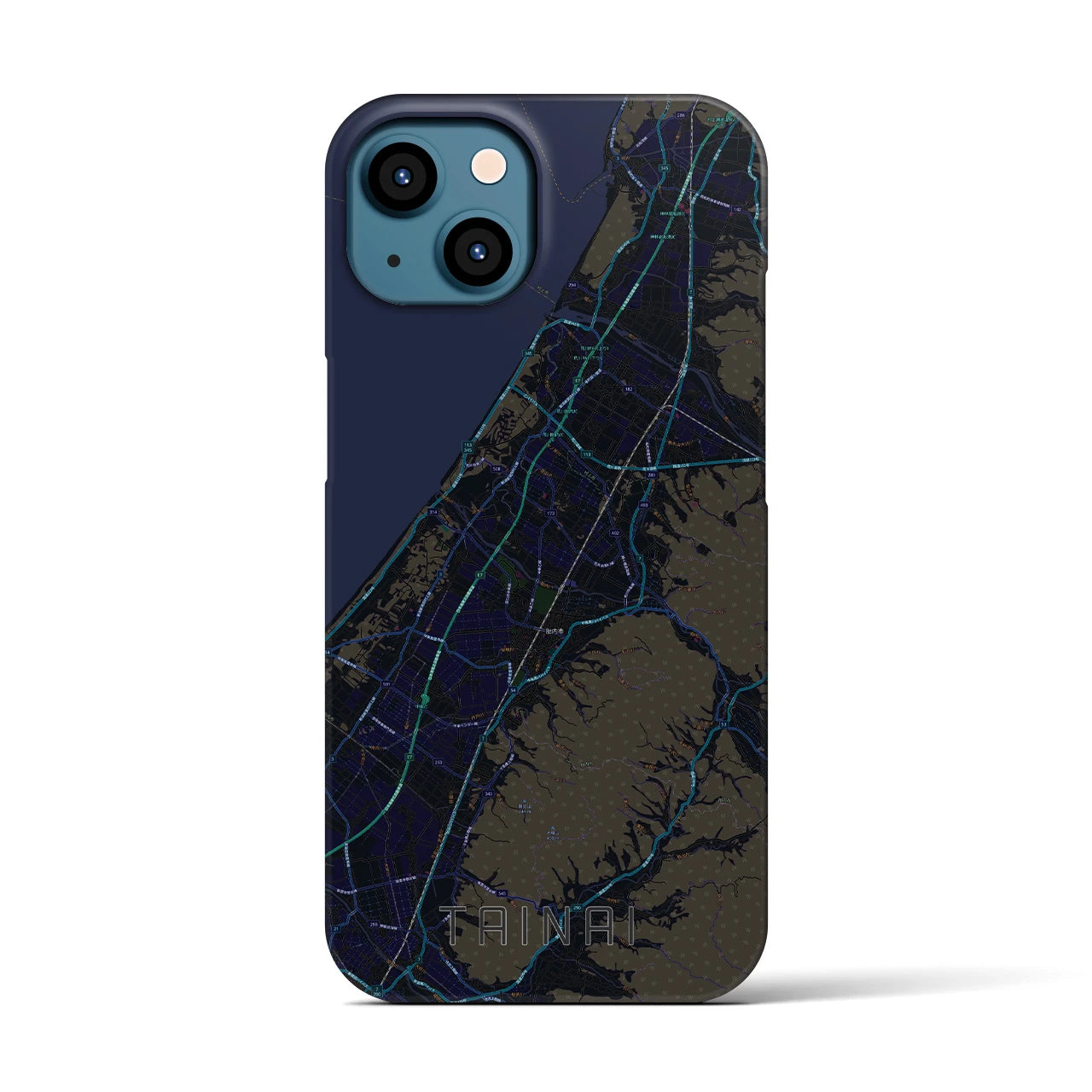 【胎内(新潟県)】地図柄iPhoneケース(バックカバータイプ)