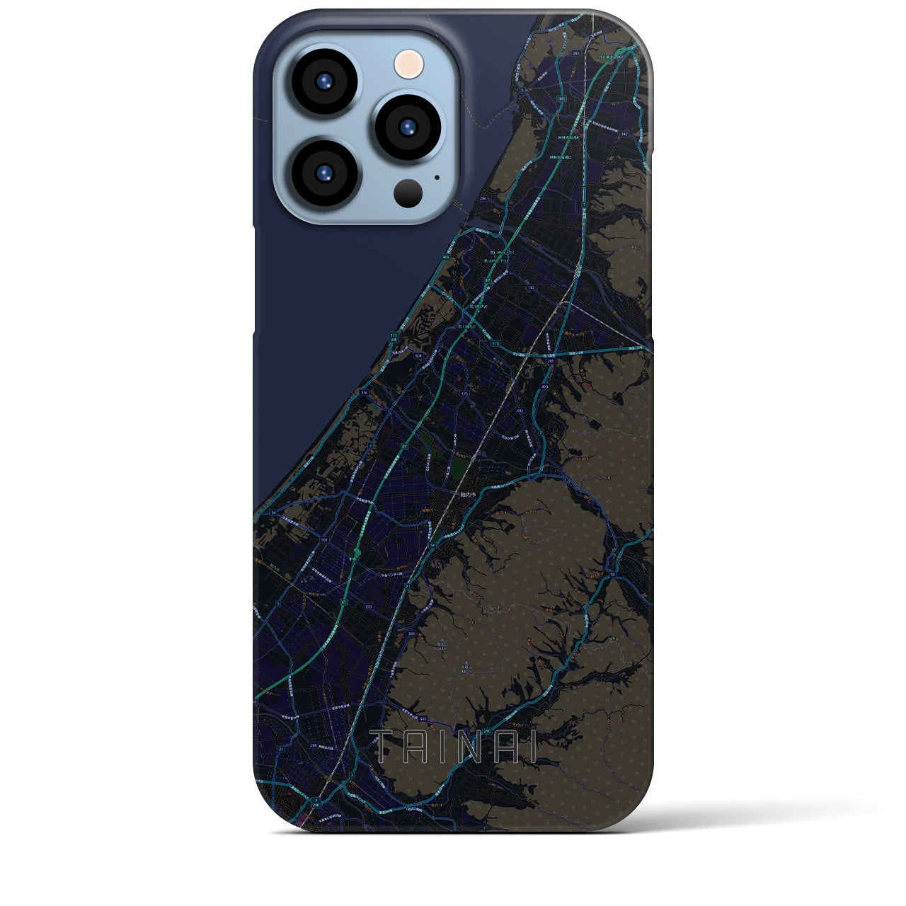 【胎内(新潟県)】地図柄iPhoneケース(バックカバータイプ)