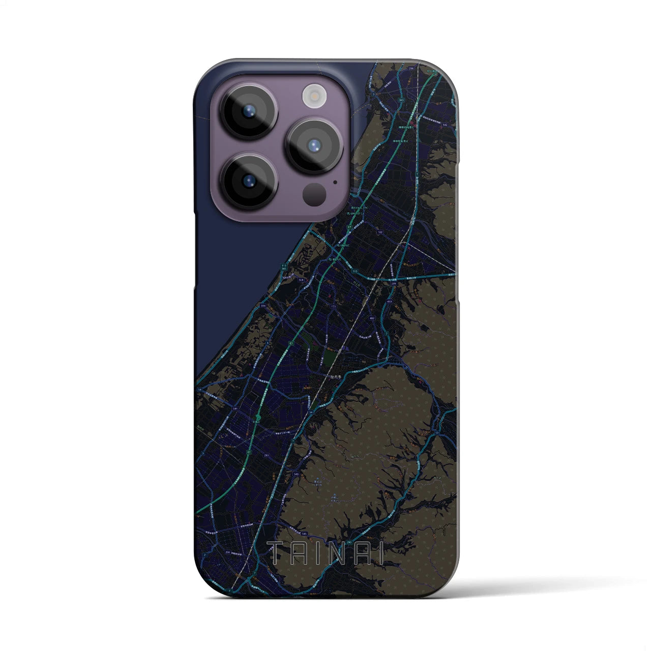 【胎内(新潟県)】地図柄iPhoneケース(バックカバータイプ)