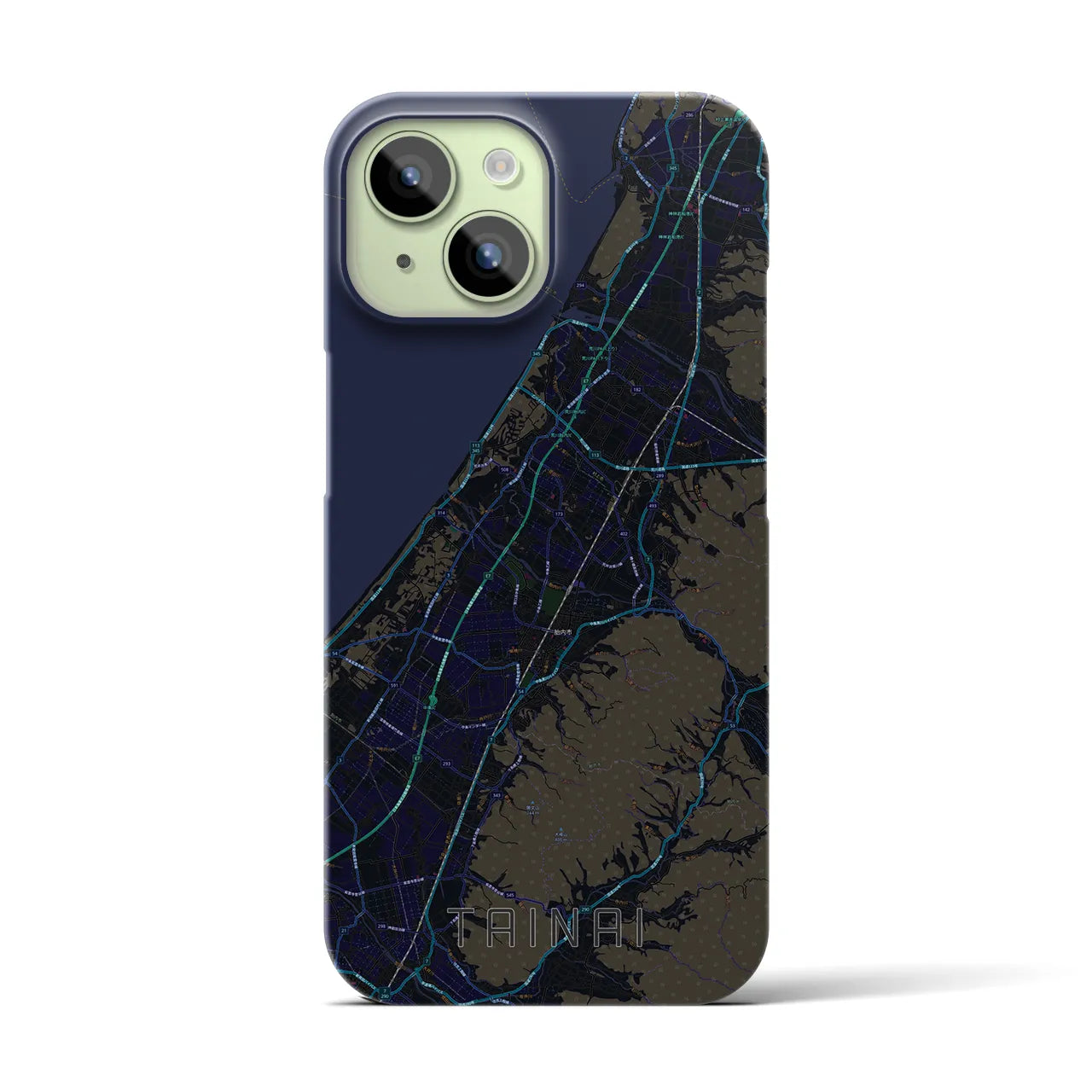 【胎内(新潟県)】地図柄iPhoneケース(バックカバータイプ)