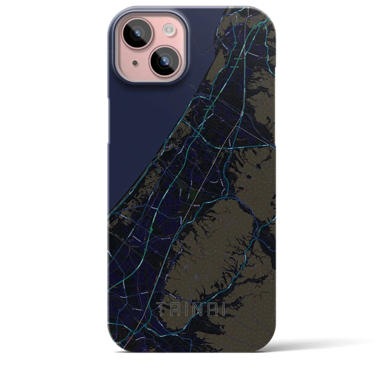 【胎内(新潟県)】地図柄iPhoneケース(バックカバータイプ)