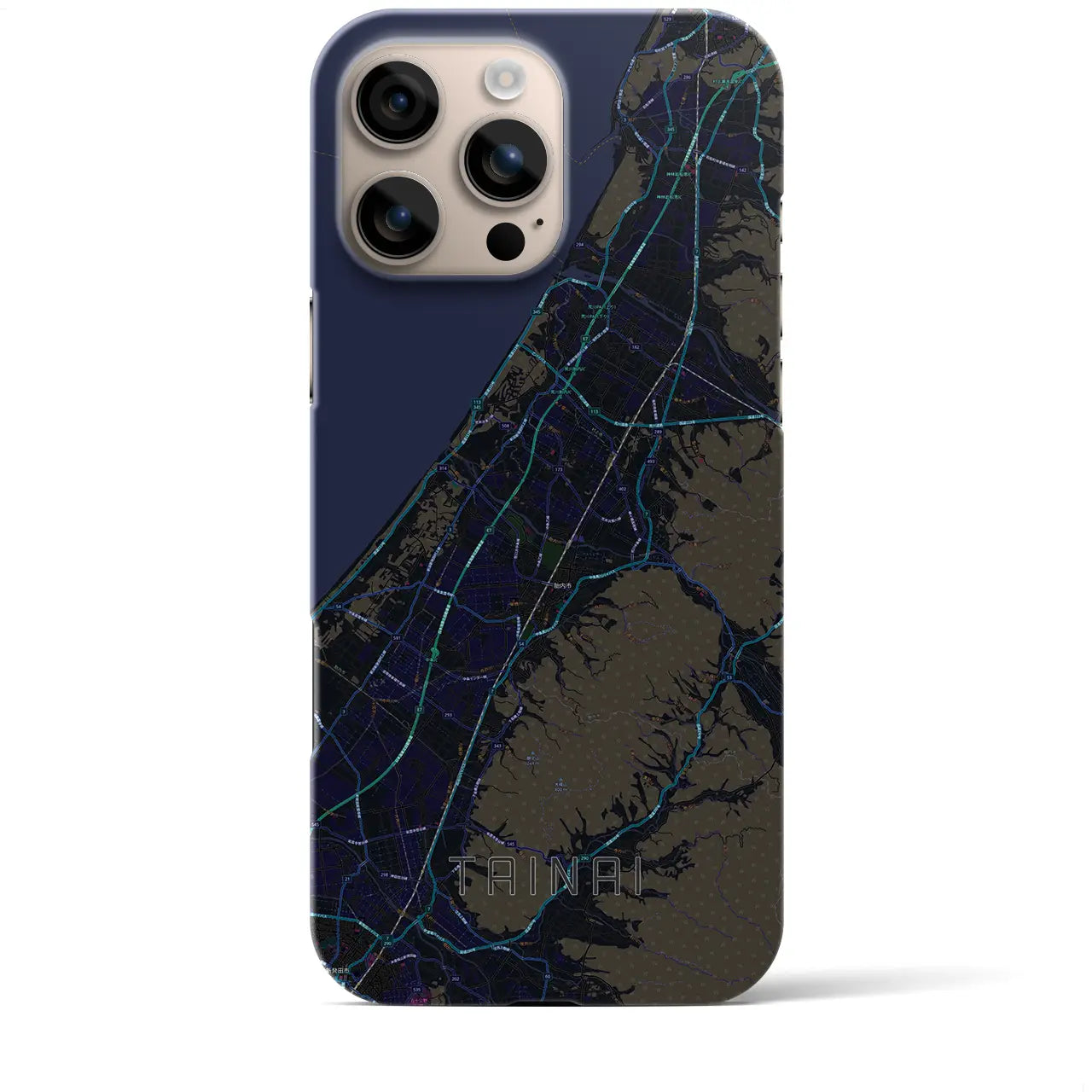 【胎内(新潟県)】地図柄iPhoneケース(バックカバータイプ)