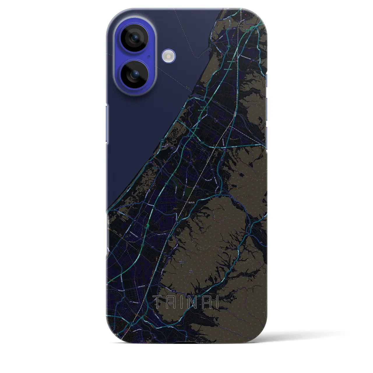 【胎内(新潟県)】地図柄iPhoneケース(バックカバータイプ)