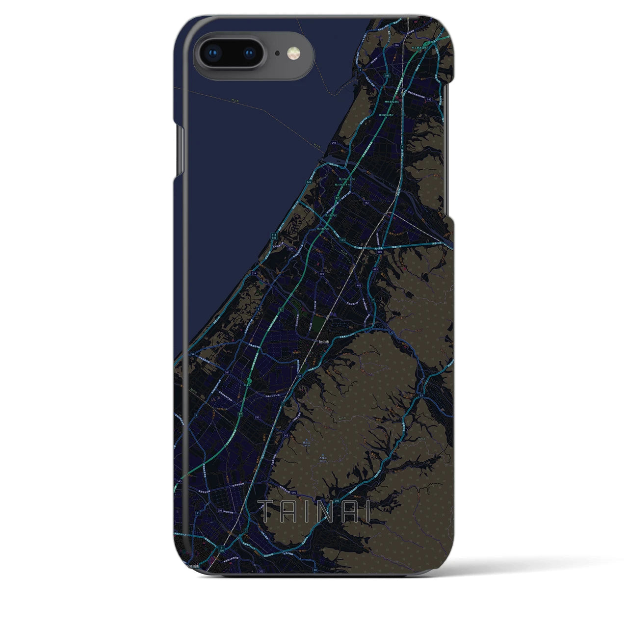 【胎内(新潟県)】地図柄iPhoneケース(バックカバータイプ)