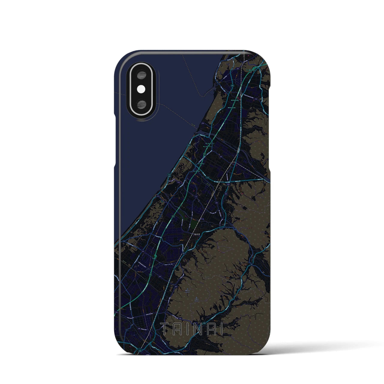 【胎内(新潟県)】地図柄iPhoneケース(バックカバータイプ)