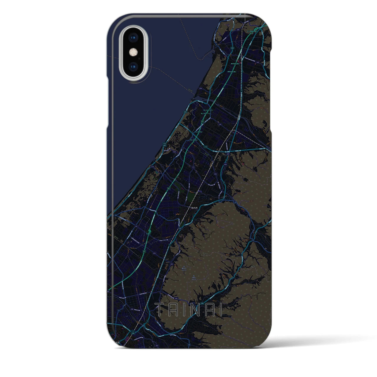 【胎内(新潟県)】地図柄iPhoneケース(バックカバータイプ)