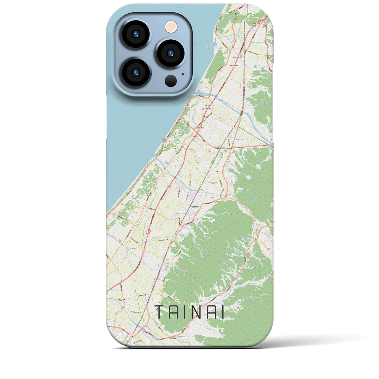 【胎内(新潟県)】地図柄iPhoneケース(バックカバータイプ)