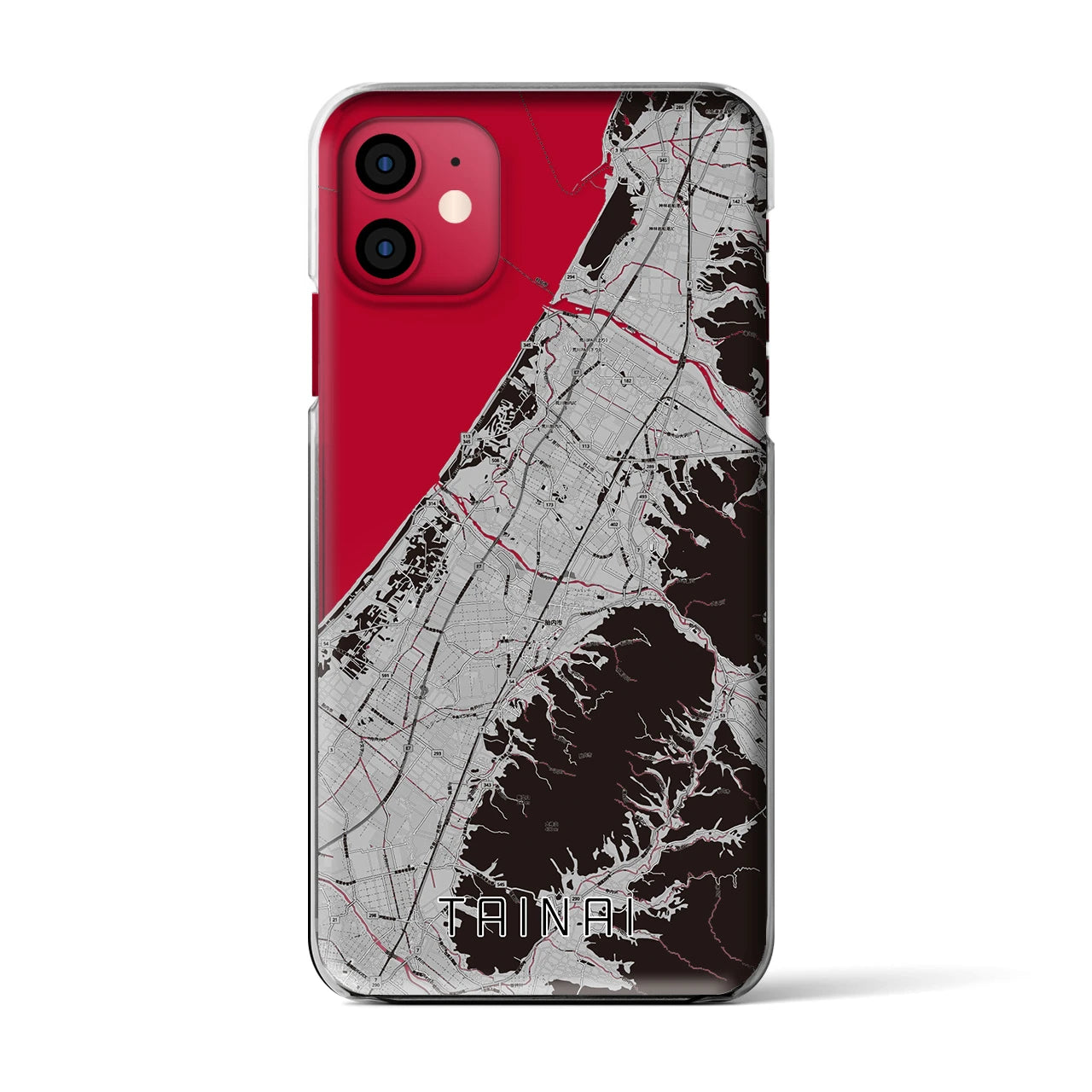 【胎内(新潟県)】地図柄iPhoneケース(クリアタイプ)
