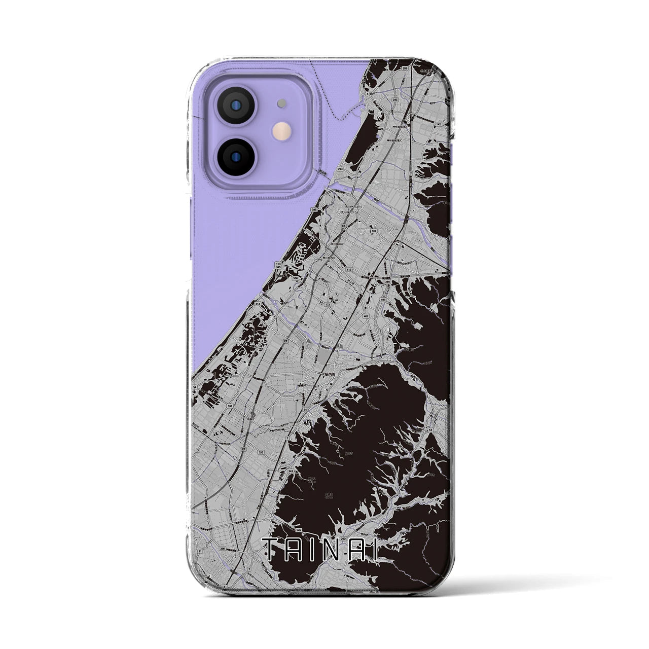 【胎内(新潟県)】地図柄iPhoneケース(クリアタイプ)