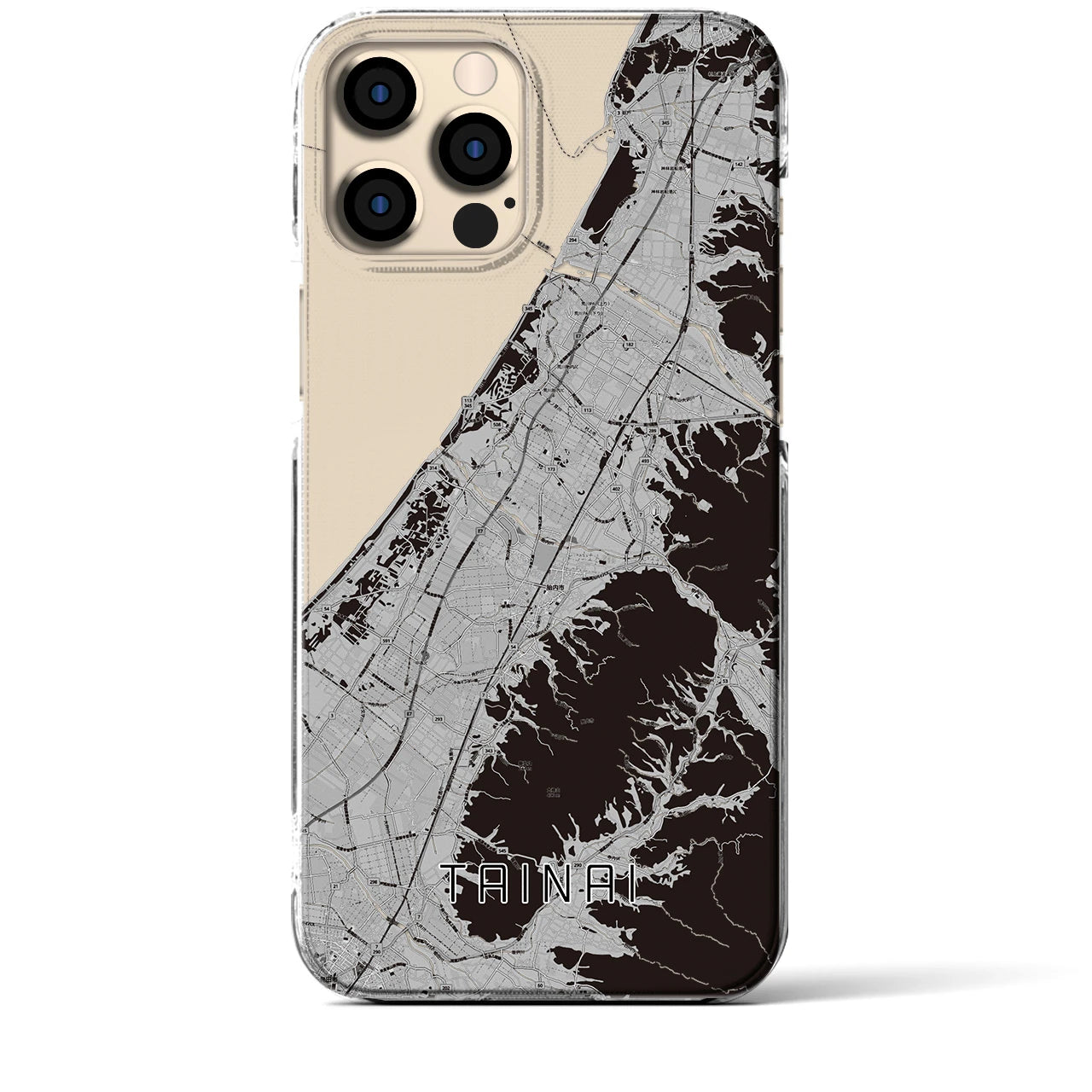 【胎内(新潟県)】地図柄iPhoneケース(クリアタイプ)