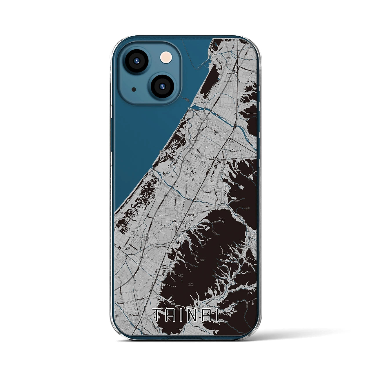 【胎内(新潟県)】地図柄iPhoneケース(クリアタイプ)