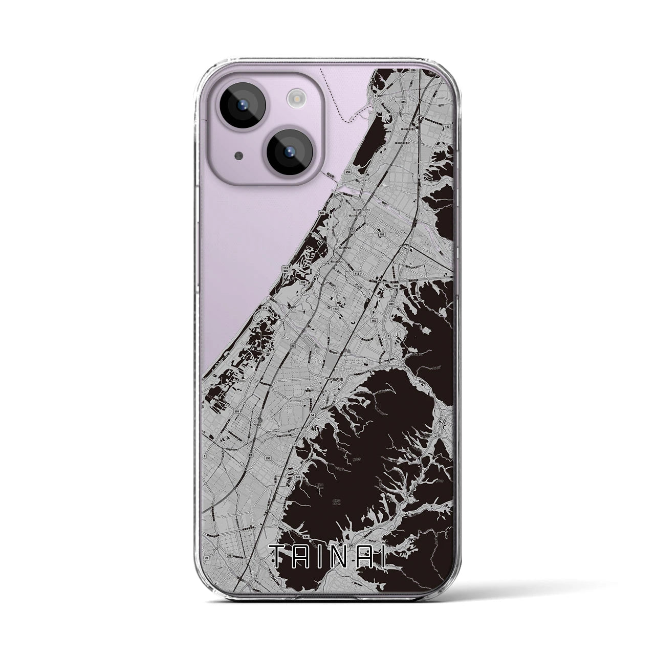 【胎内(新潟県)】地図柄iPhoneケース(クリアタイプ)