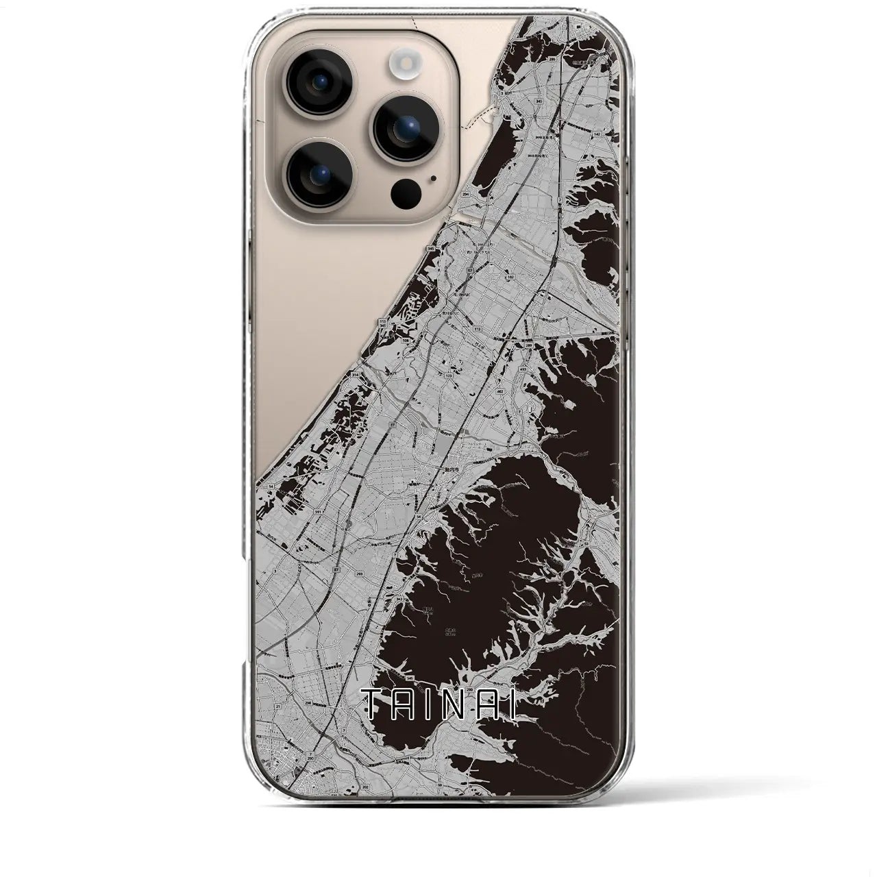 【胎内(新潟県)】地図柄iPhoneケース(クリアタイプ)