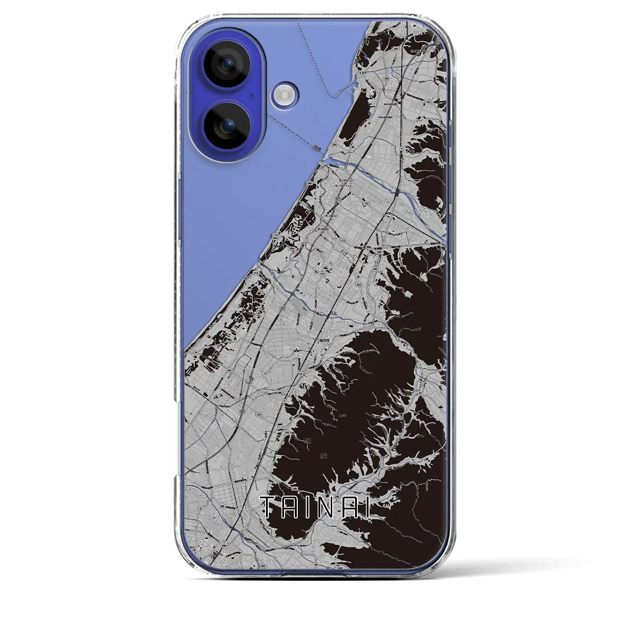 【胎内(新潟県)】地図柄iPhoneケース(クリアタイプ)