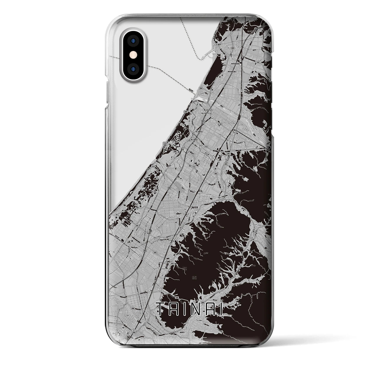 【胎内(新潟県)】地図柄iPhoneケース(クリアタイプ)