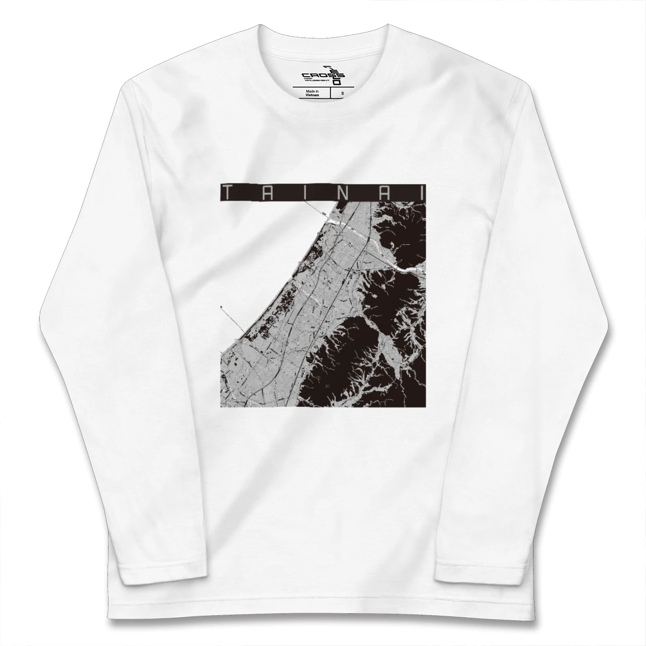 【胎内(新潟県)】地図柄ロングスリーブTシャツ
