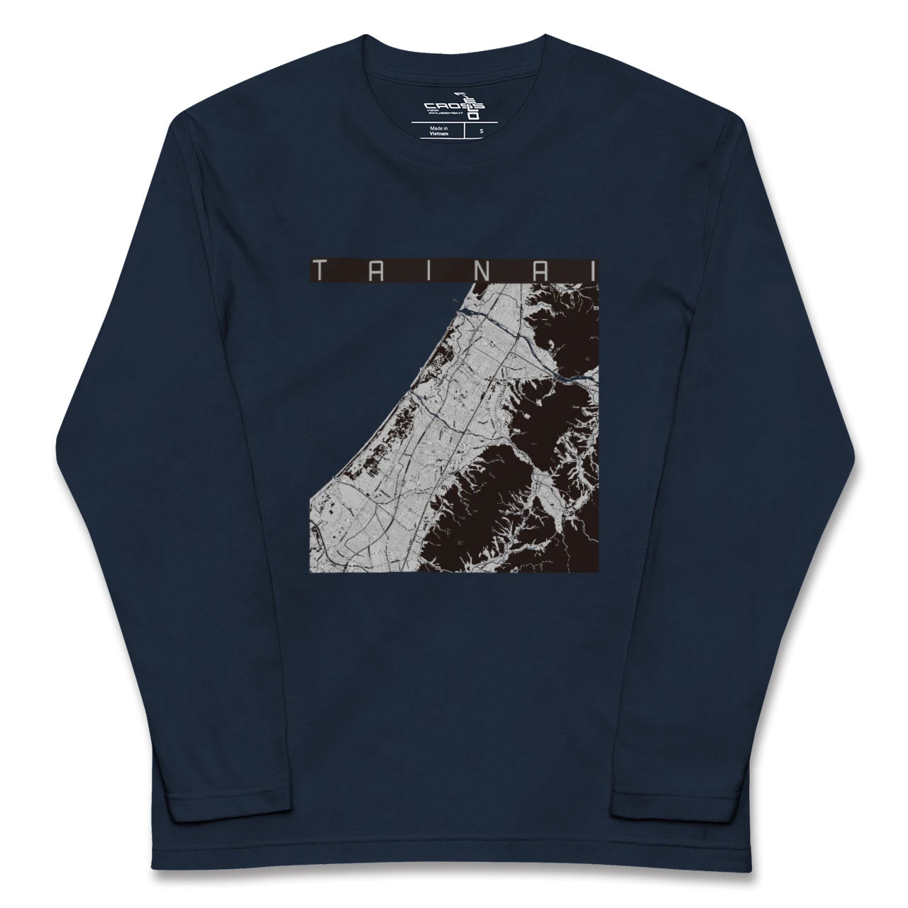 【胎内(新潟県)】地図柄ロングスリーブTシャツ