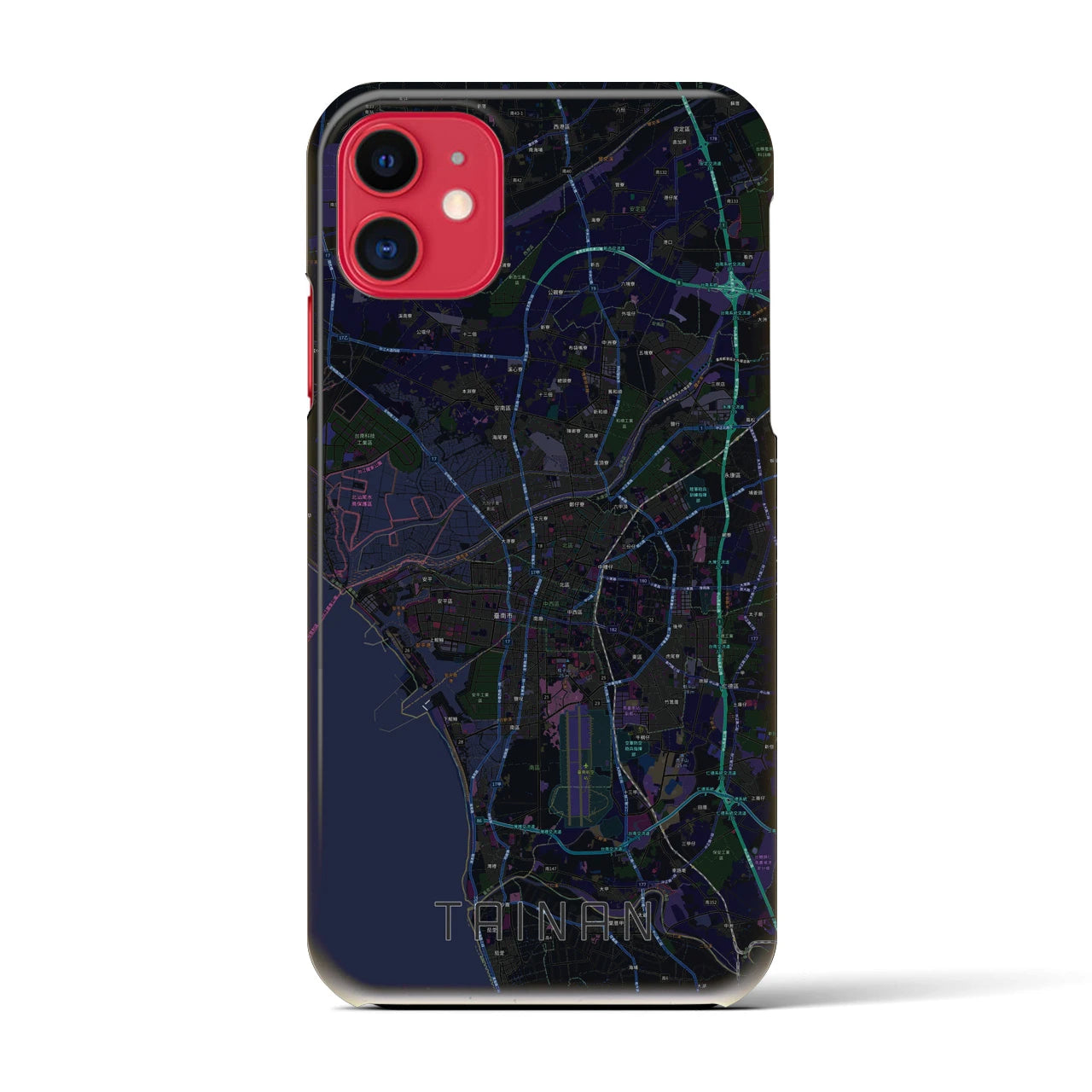 【台南(台湾)】地図柄iPhoneケース(バックカバータイプ)