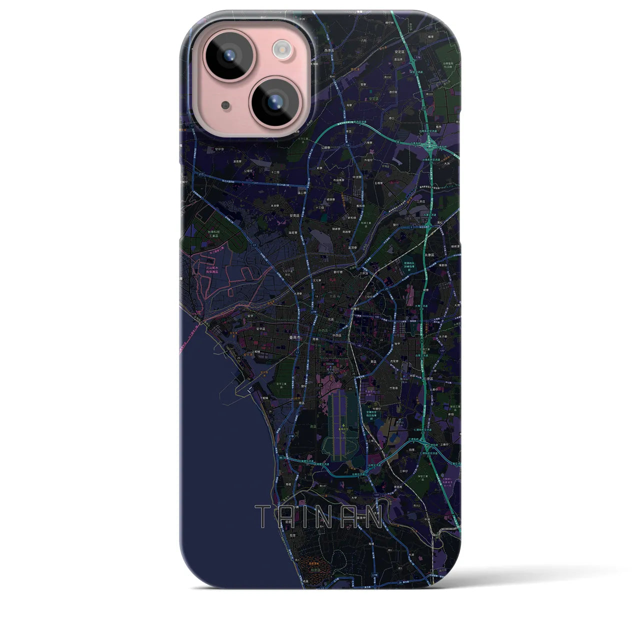 【台南(台湾)】地図柄iPhoneケース(バックカバータイプ)