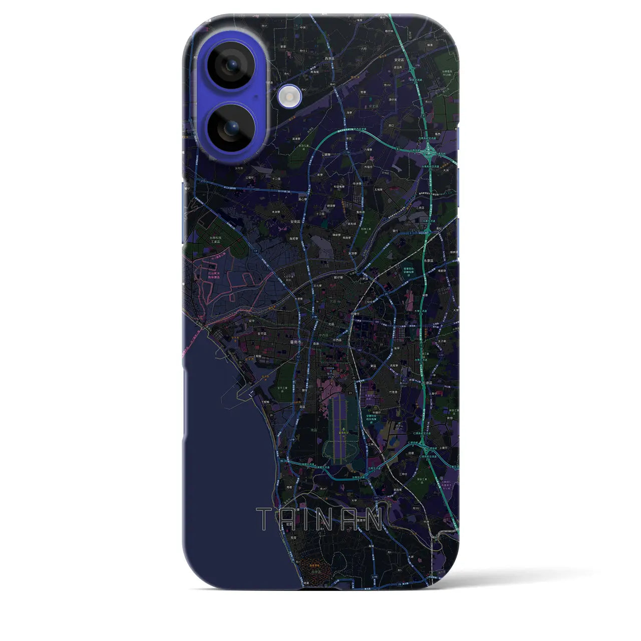 【台南(台湾)】地図柄iPhoneケース(バックカバータイプ)
