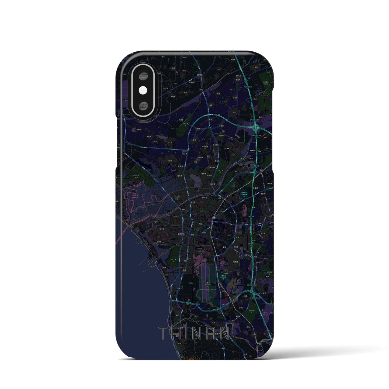 【台南(台湾)】地図柄iPhoneケース(バックカバータイプ)