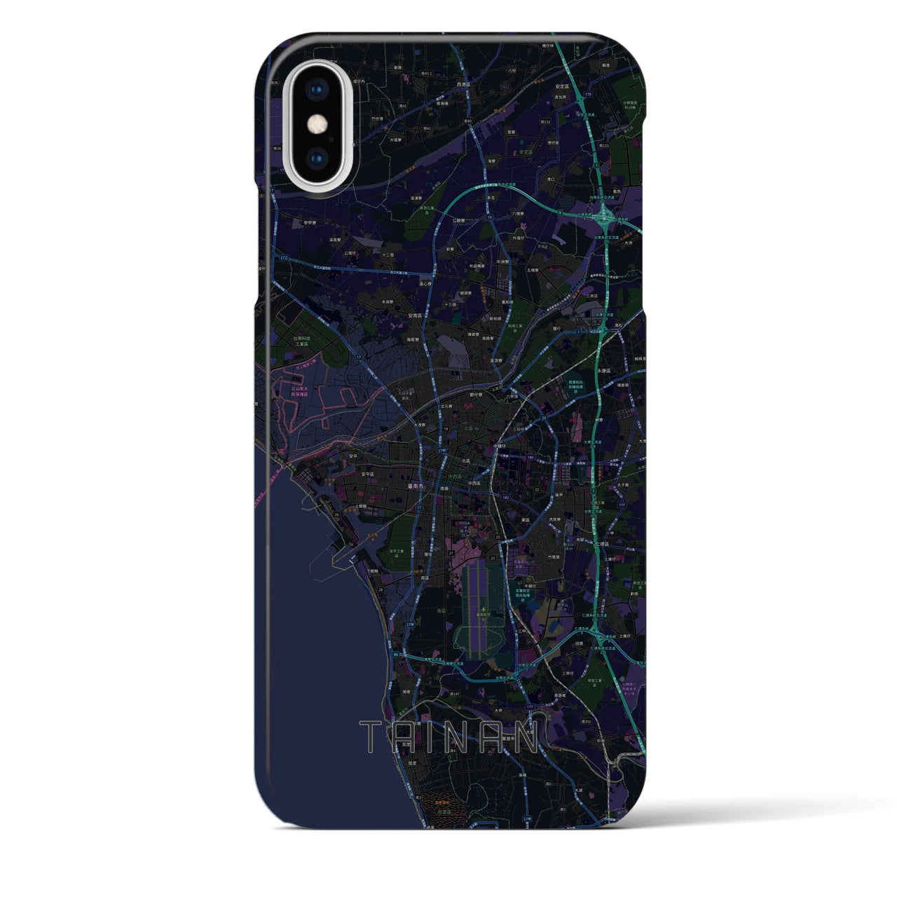 【台南(台湾)】地図柄iPhoneケース(バックカバータイプ)