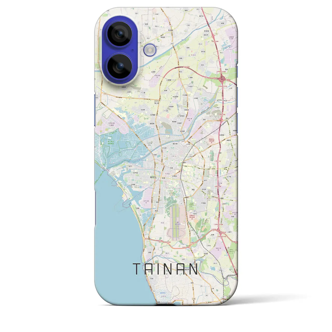 【台南(台湾)】地図柄iPhoneケース(バックカバータイプ)ナチュラル・iPhone 16 Pro Max 用