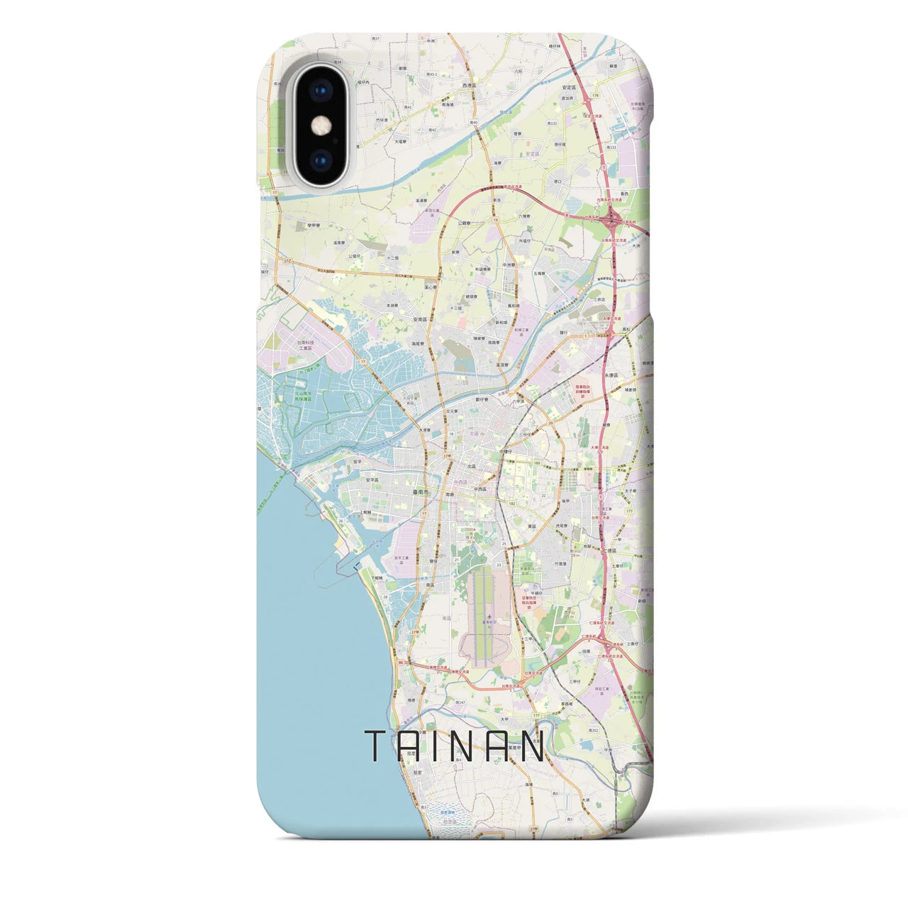 【台南(台湾)】地図柄iPhoneケース(バックカバータイプ)