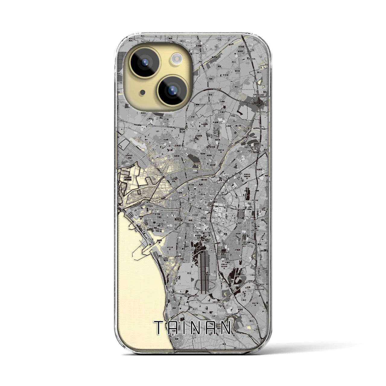 【台南(台湾)】地図柄iPhoneケース(クリアタイプ)