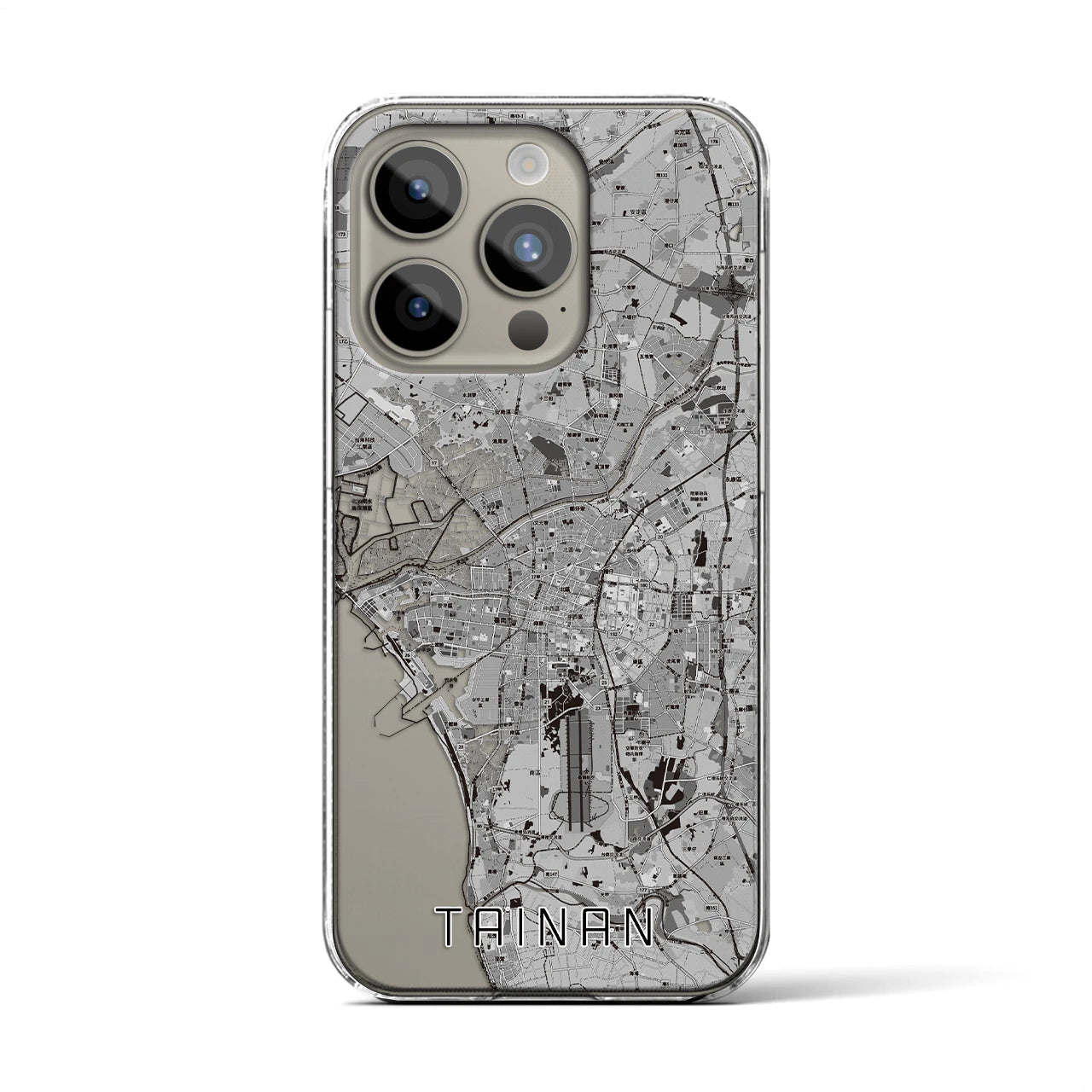 【台南(台湾)】地図柄iPhoneケース(クリアタイプ)