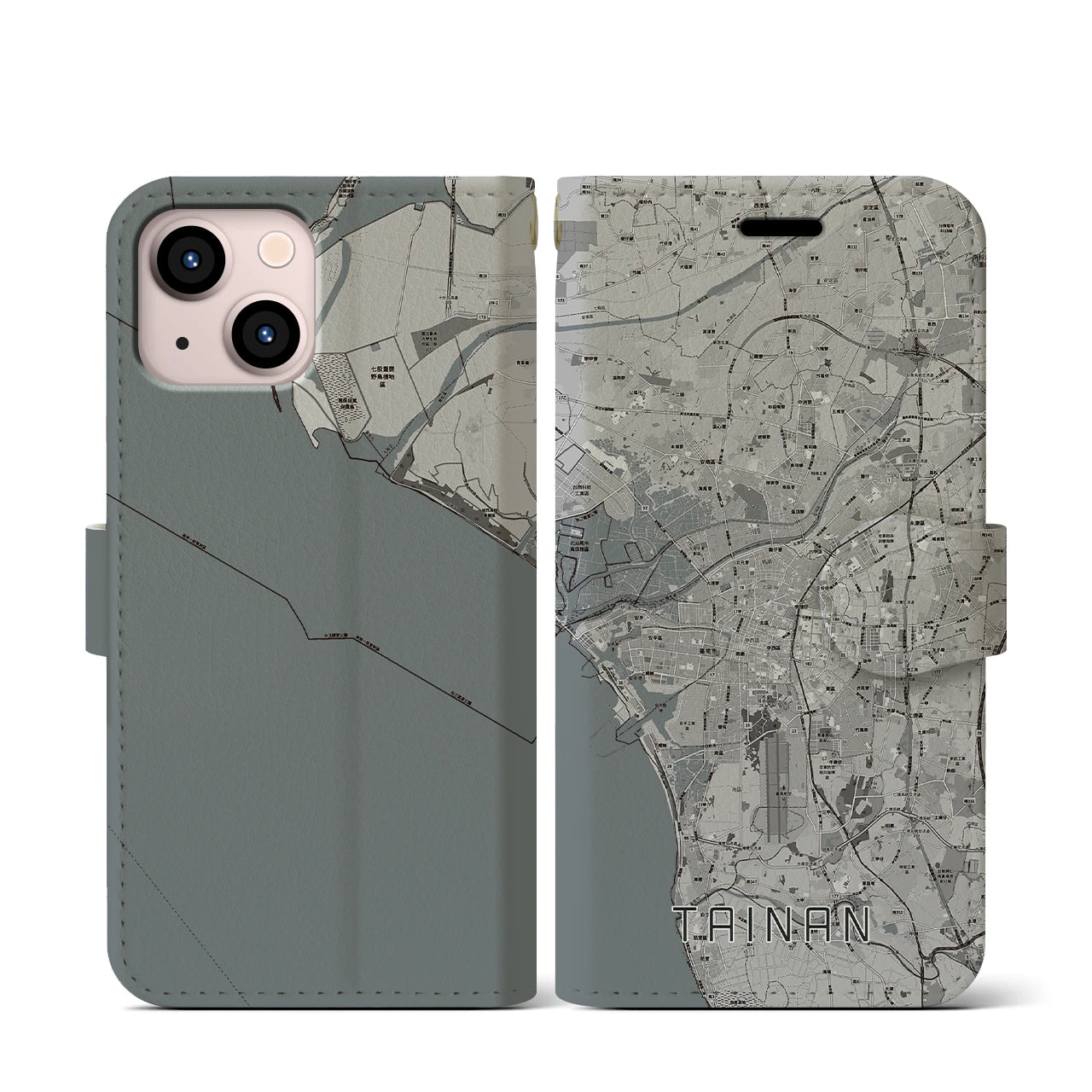 【台南(台湾)】地図柄iPhoneケース(手帳タイプ)