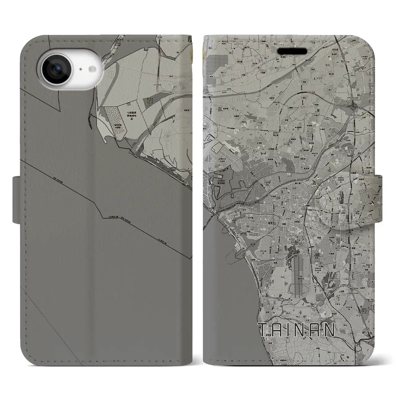 【台南(台湾)】地図柄iPhoneケース(手帳タイプ)