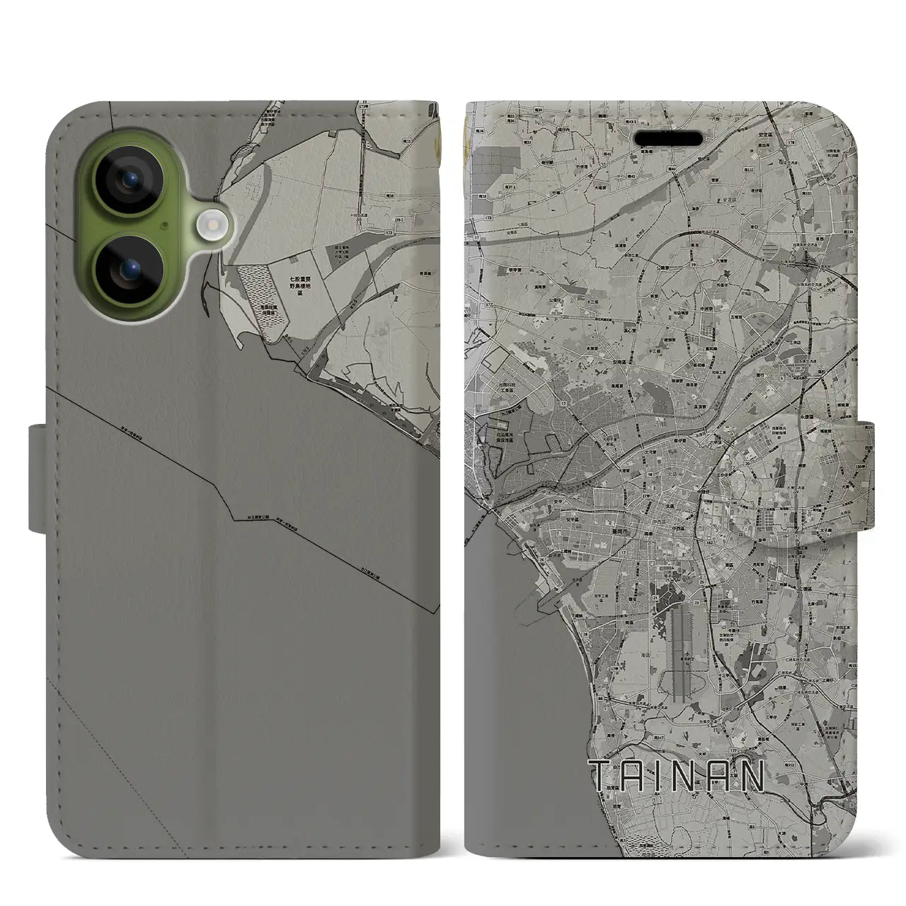 【台南(台湾)】地図柄iPhoneケース(手帳タイプ)