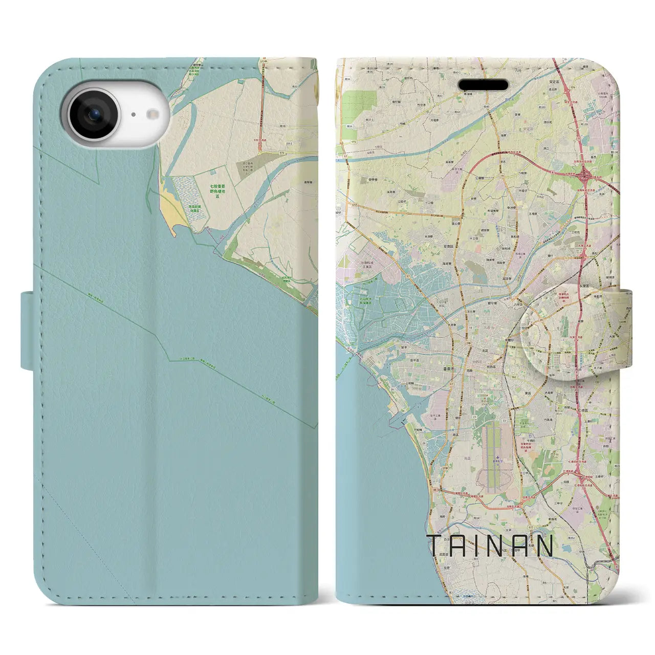 【台南(台湾)】地図柄iPhoneケース(手帳タイプ)