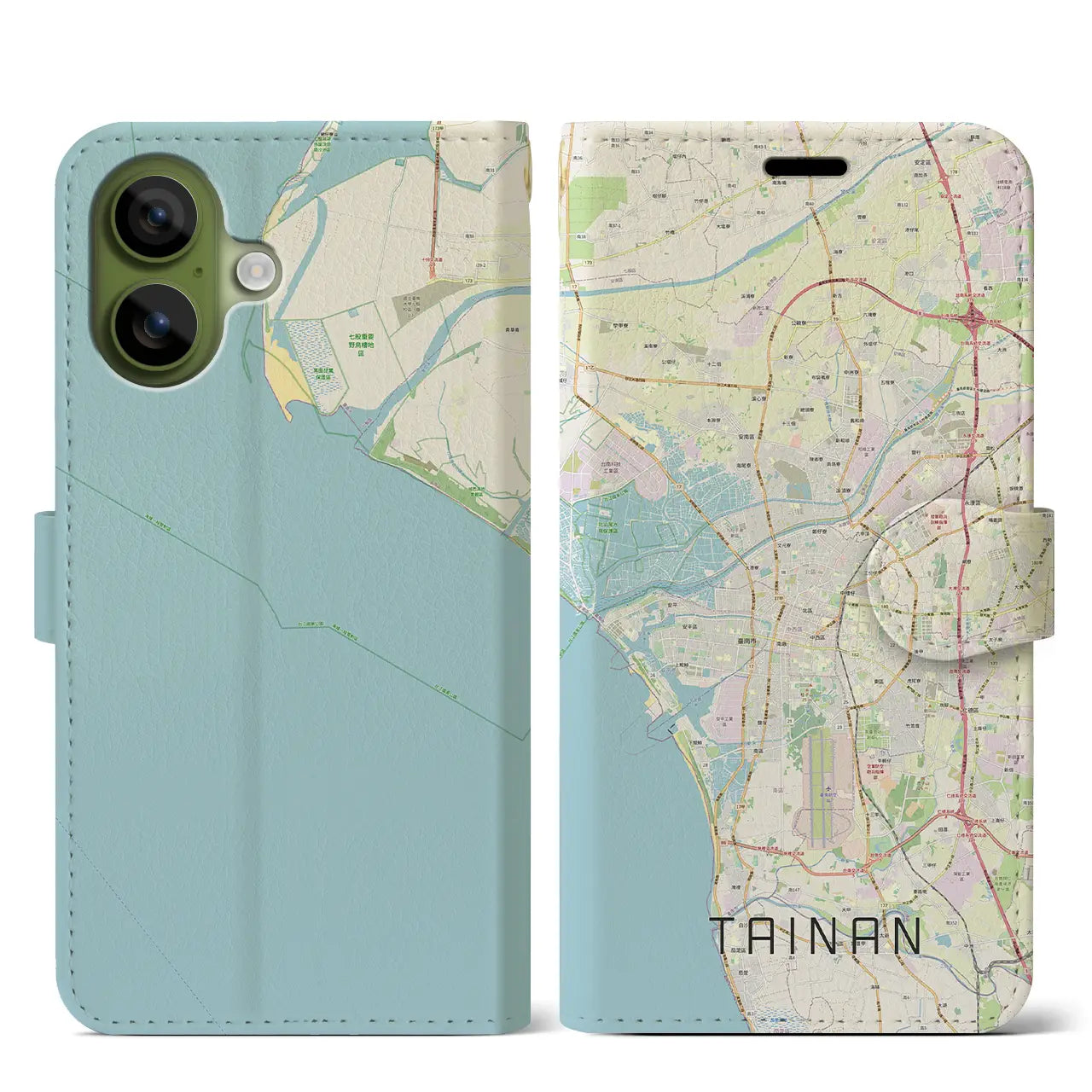 【台南(台湾)】地図柄iPhoneケース(手帳タイプ)