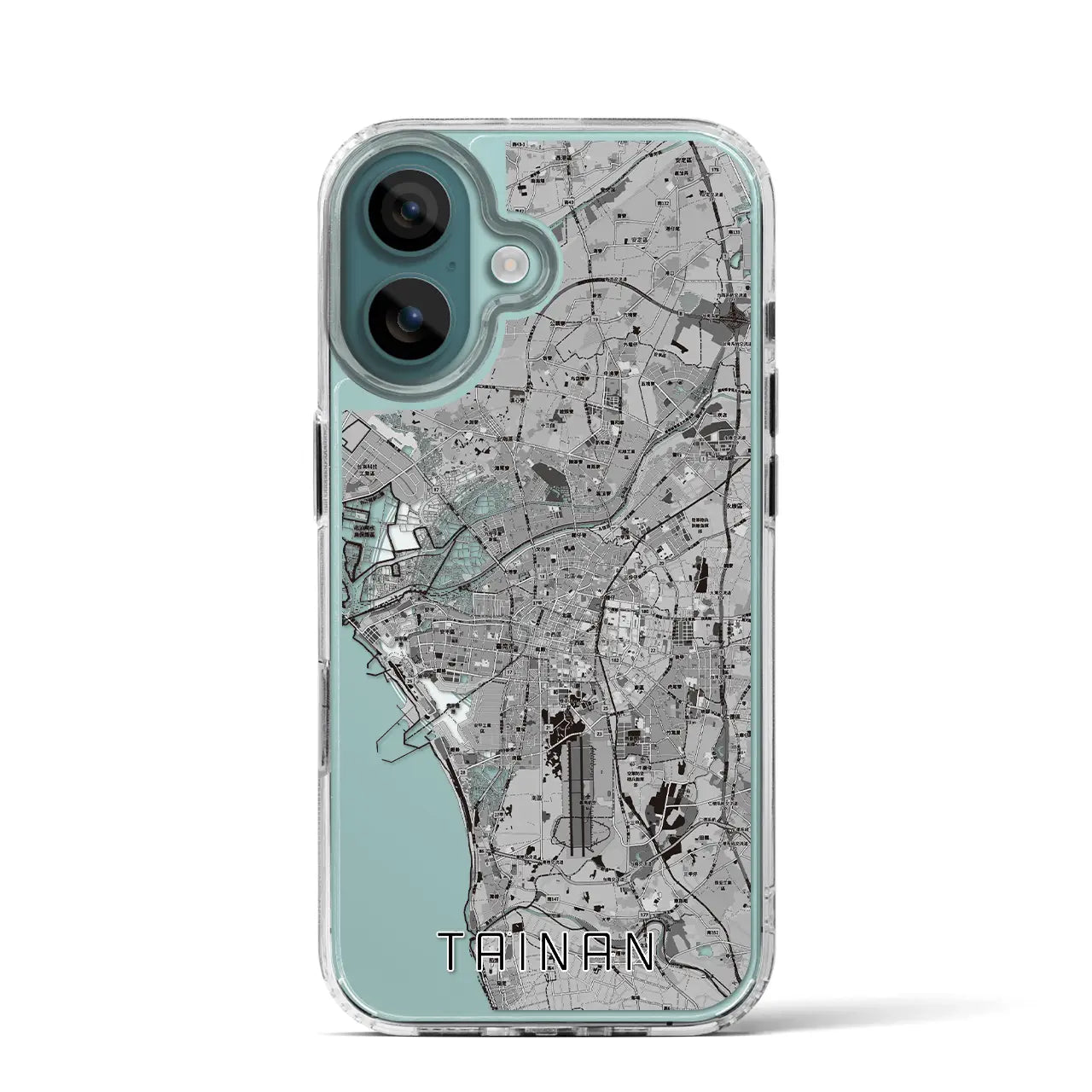 【台南(台湾)】地図柄iPhoneケース(MagSafeタイプ)モノトーン・iPhone 16 Pro 用