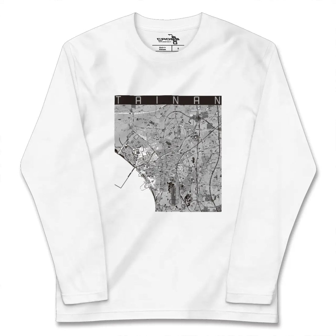 【台南(台湾)】地図柄ロングスリーブTシャツ