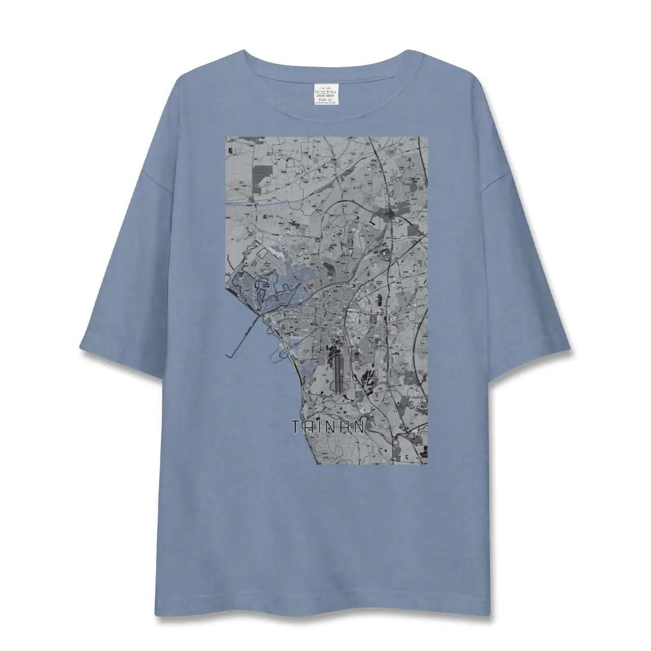 【台南(台湾)】地図柄ビッグシルエットTシャツ